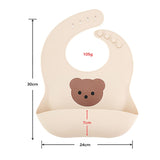 Bavoir en silicone Bear