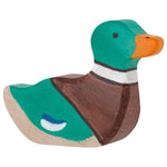 Canard nageant en bois