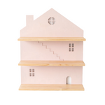 Étagère murale en forme de maison rose