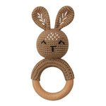 Hochet anneau Lapin marron