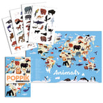 POSTER PÉDAGOGIQUE + 67 STICKERS ANIMAUX DU MONDE (5-12 ANS)