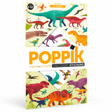 POSTER PÉDAGOGIQUE + 32 STICKERS DINOSAURES (5-12 ANS)