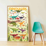 POSTER PÉDAGOGIQUE + 32 STICKERS DINOSAURES (5-12 ANS)