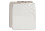 Housse Matelas à Langer Éponge 50x70cm - Ivory/Nougat - 2 pièces