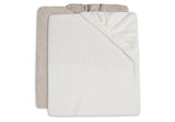 Housse Matelas à Langer Éponge 50x70cm - Ivory/Nougat - 2 pièces