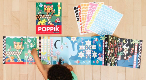 POSTER CRÉATIF + 750 STICKERS JUNGLE (3-7 ANS)