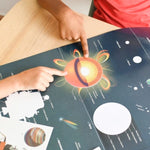 POSTER PÉDAGOGIQUE + 40 STICKERS ASTRONOMIE (8-12 ANS)