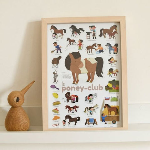 MINI POSTER + 27 STICKERS LE PONEY CLUB (3-8 ANS)