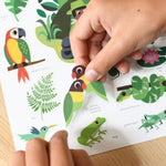 MINI POSTER + 22 STICKERS LA JUNGLE – VERT (3-8 ANS)