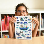 MINI POSTER + 26 STICKERS LA MER – BLEU (3-8 ANS)