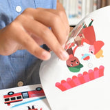 MINI POSTER + 26 STICKERS LA VILLE – ROUGE (3-8 ANS)