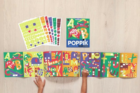 POSTER CRÉATIF + 520 STICKERS LES LETTRES (3-7 ANS)