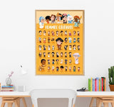 POSTER QUELLE HISTOIRE + 46 STICKERS FEMMES CÉLÈBRES (7-12 ANS)