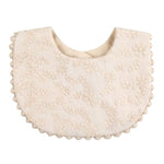 Bavoir brodé pour bébé fille Louise beige