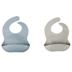 Lot de 2 bavoirs récupérateurs en silicone Jules